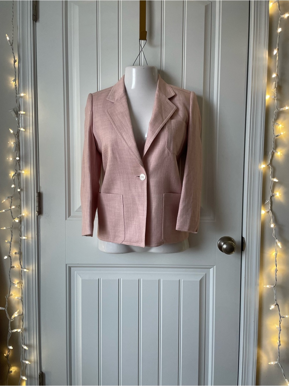 Dior Light Pink Single-Button Blazer